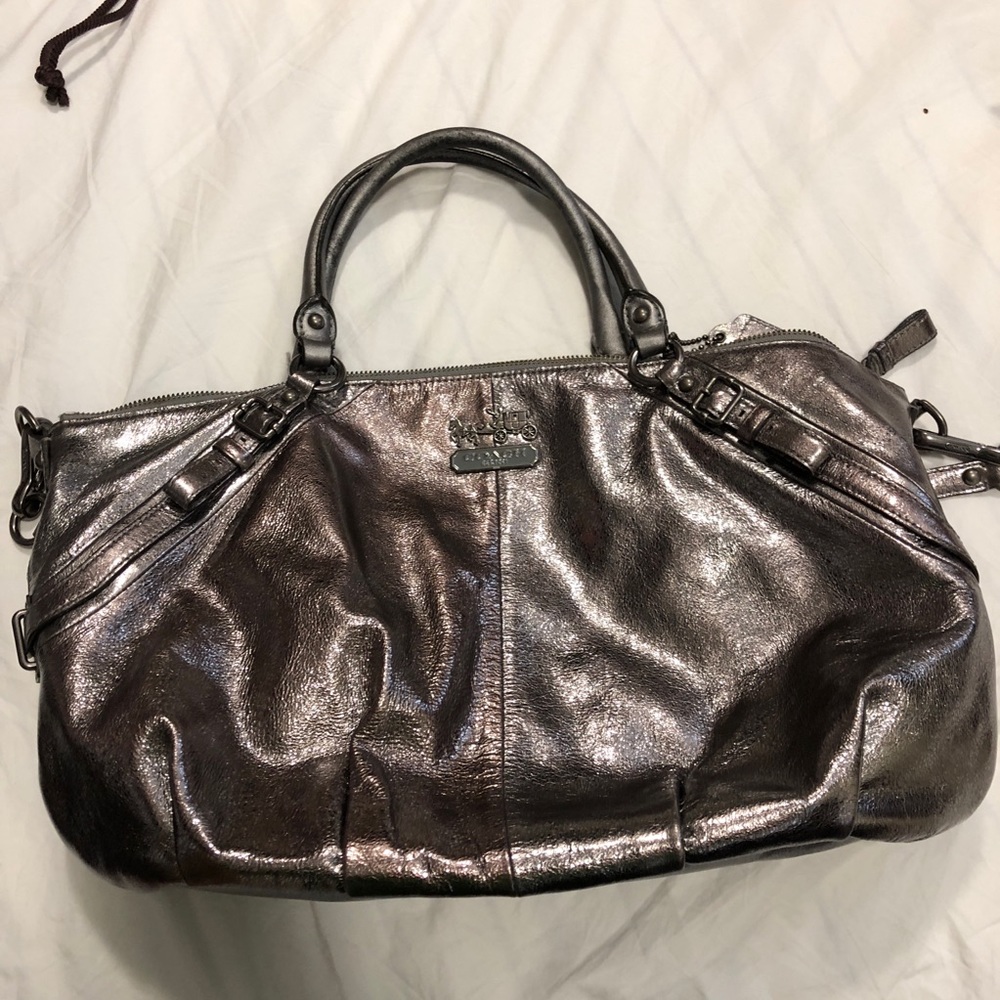 COACH METALLIC SHOULDER BAG